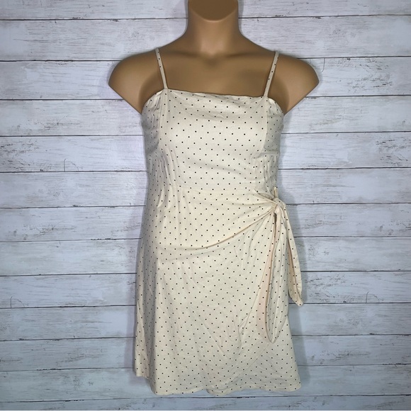 Hem & Thread Cream White Polkadot Wrap Dress - Picture 2 of 5